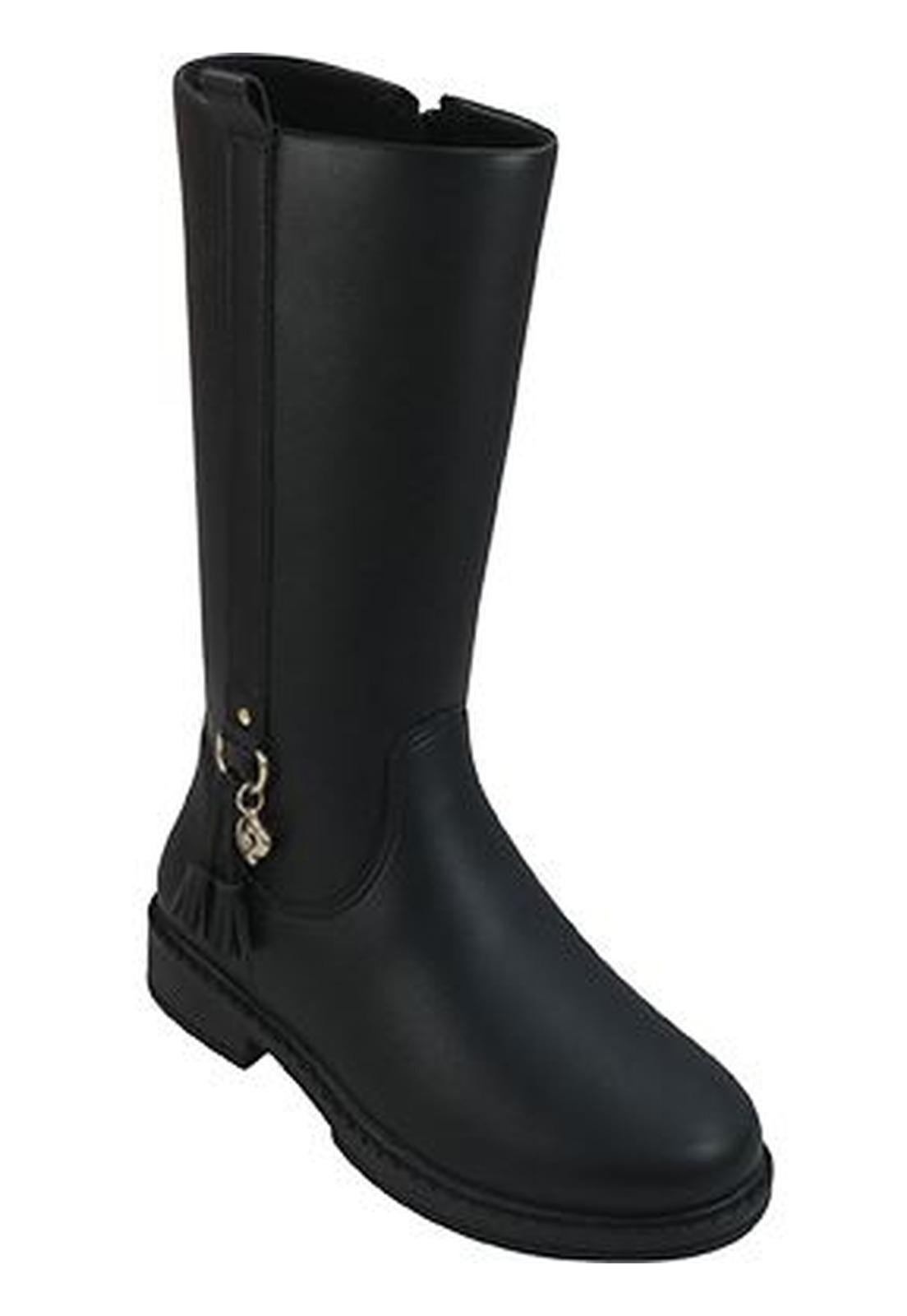 Infantil - Bota Cano Longo Pampili Safira Preta 28 Preto