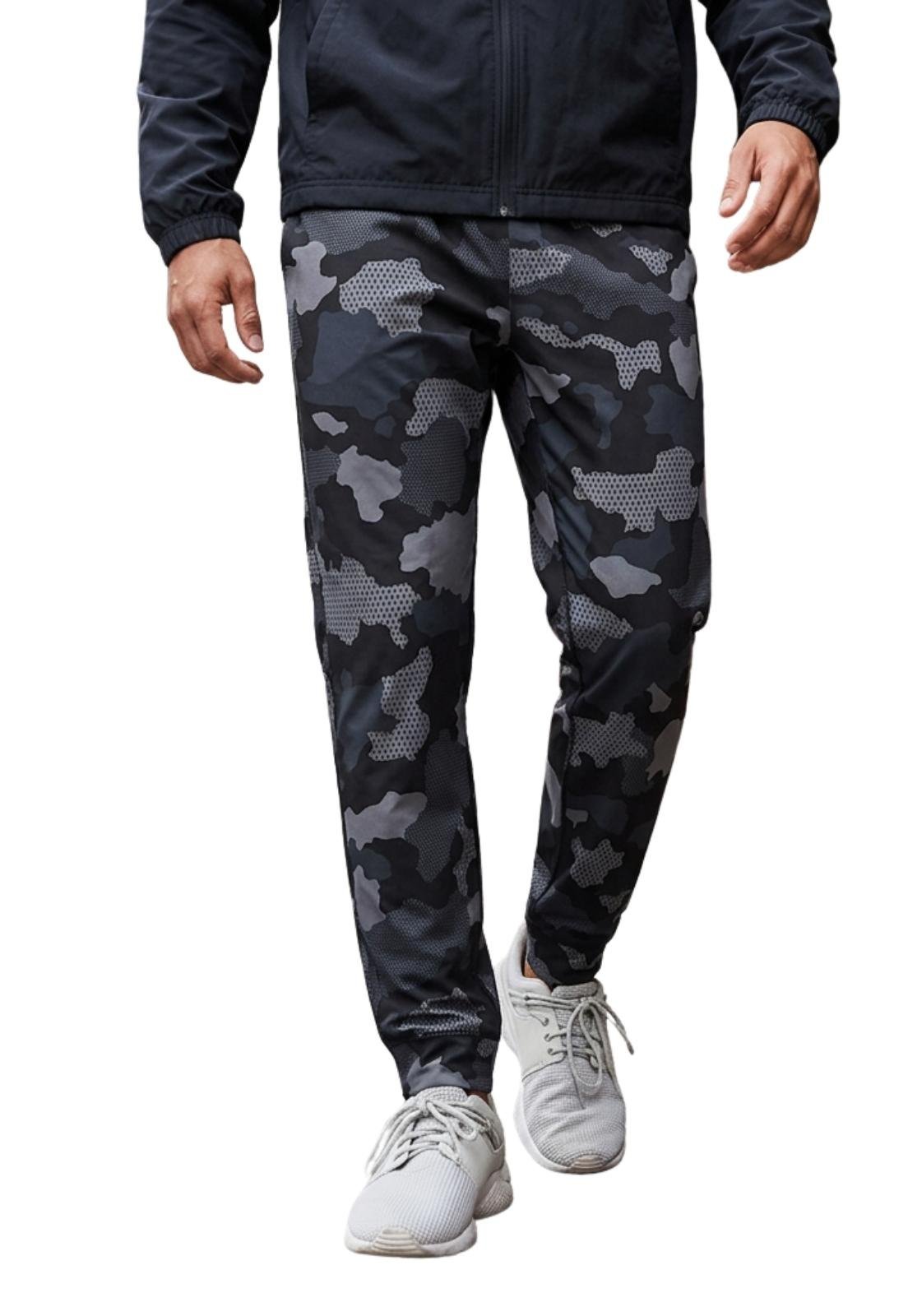 Calça Jogger Masculina Academia Elastano Esportiva Inverno Frio Básica Bolsos Preto