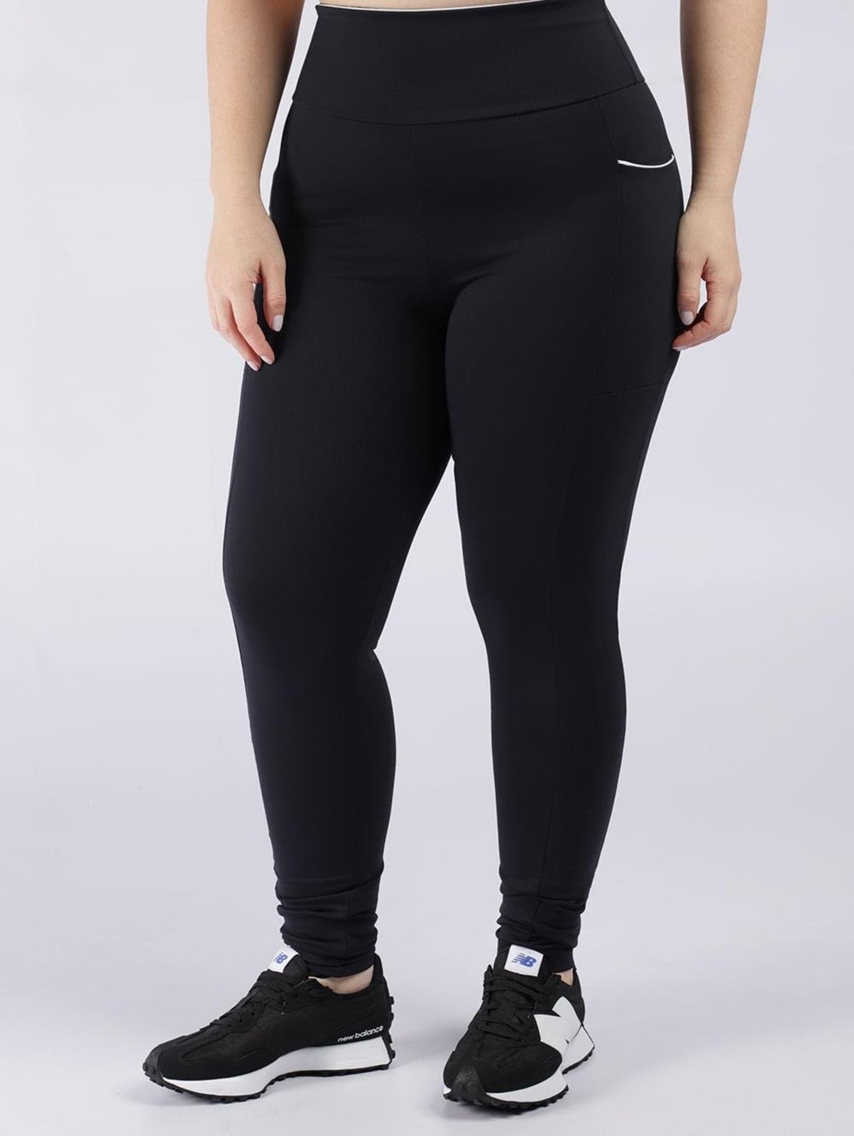 Calça Legging Esportiva Plus Size Feminina PRETO