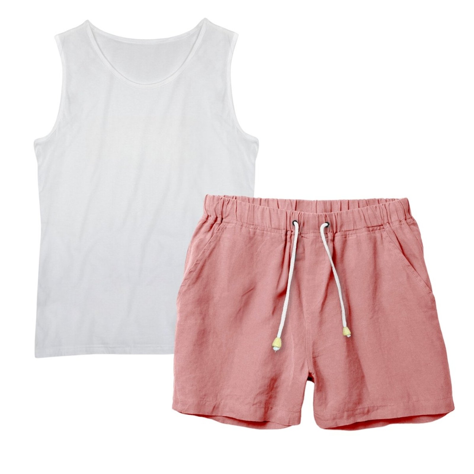 Conjunto Regata Masculina e Short de Linho Casual