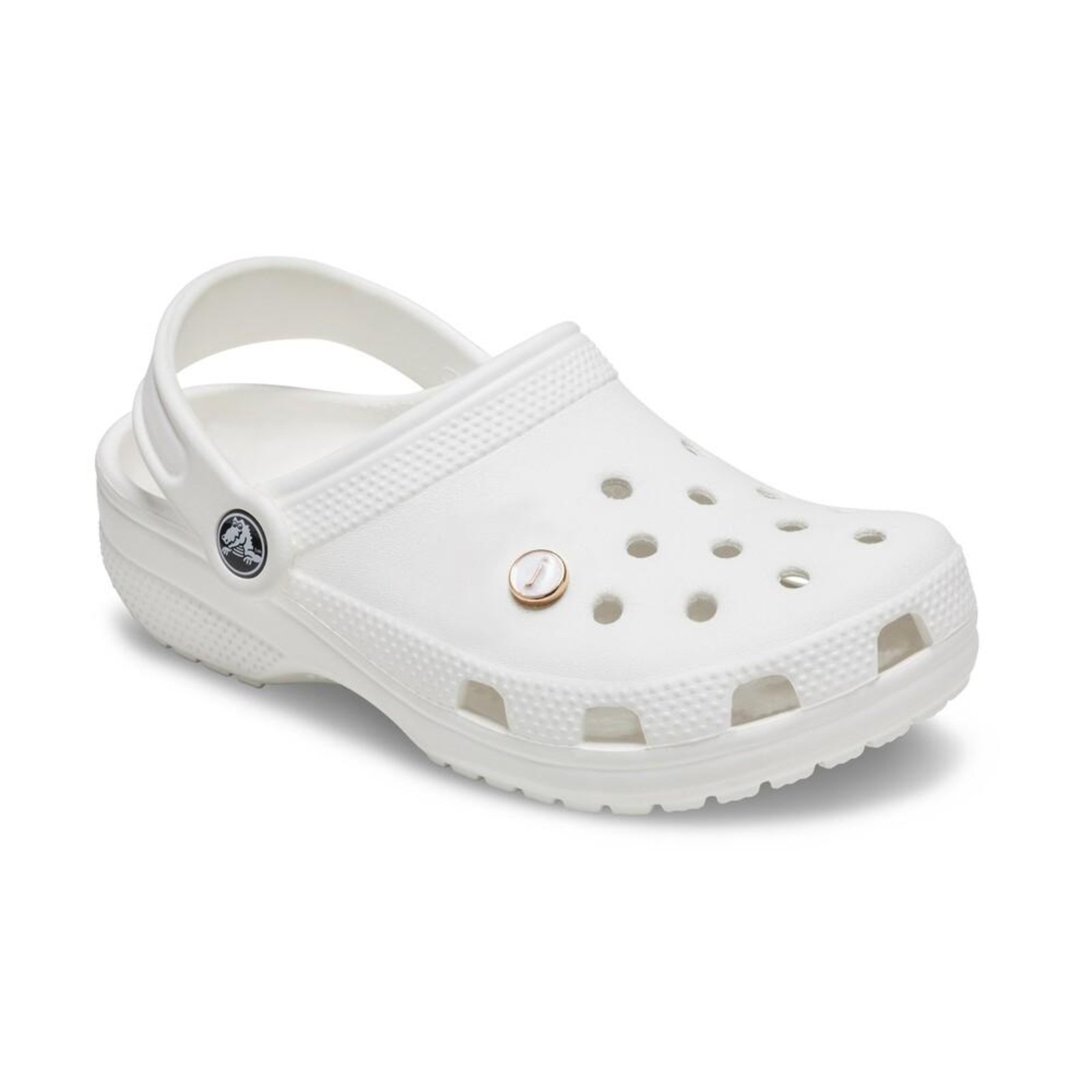 Vista 3 Infantil - Jibbitz™ Letra J Pequena Perolizada Crocs branco