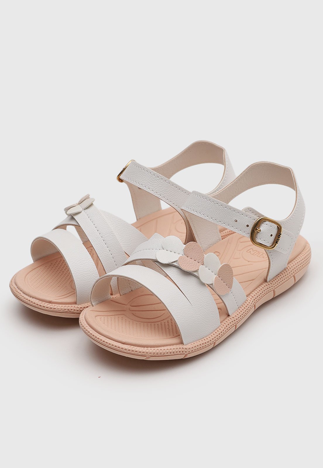 Vista 2 Infantil - Sandália Klin Tic Tac Casual Branca branco Klin branco