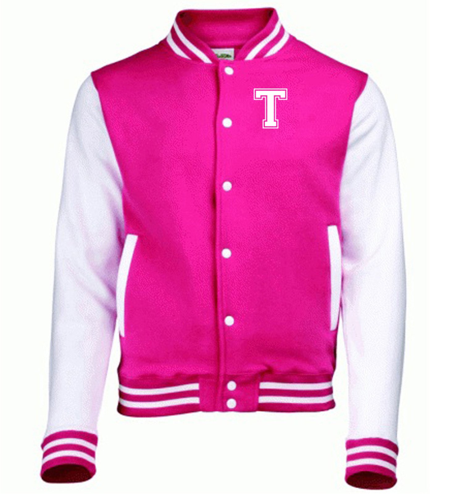 Jaqueta College Americana College4EVER Pink letra T bordada