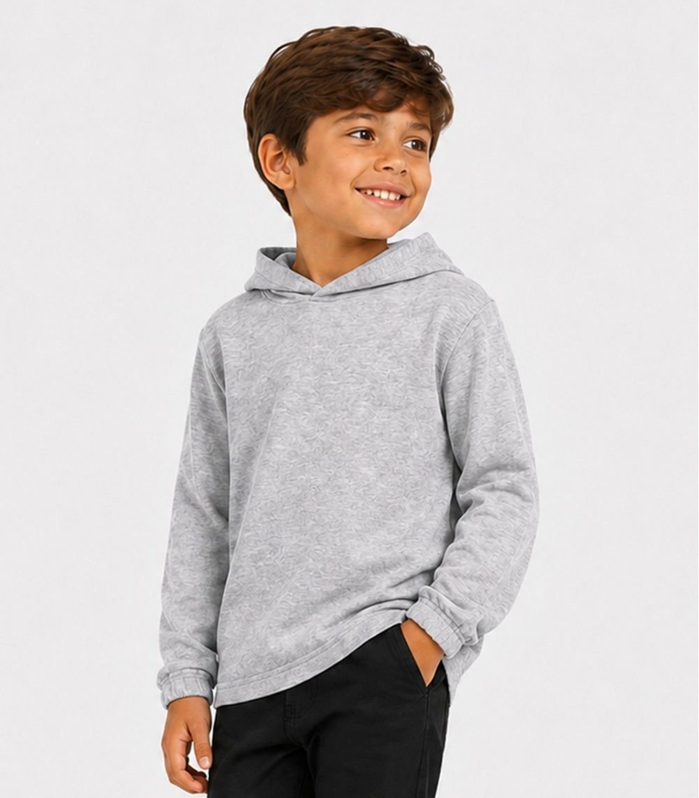 Infantil - Blusão Masculino Moletom Peluciado Select Cinza