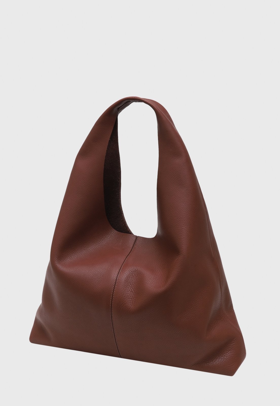 Bolsa Shoulder Hobo Couro Mariart Trevinho Chocolate