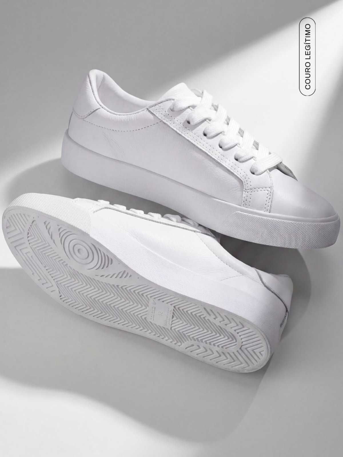 Tênis Principessa Feminino de Couro Branco Mayla