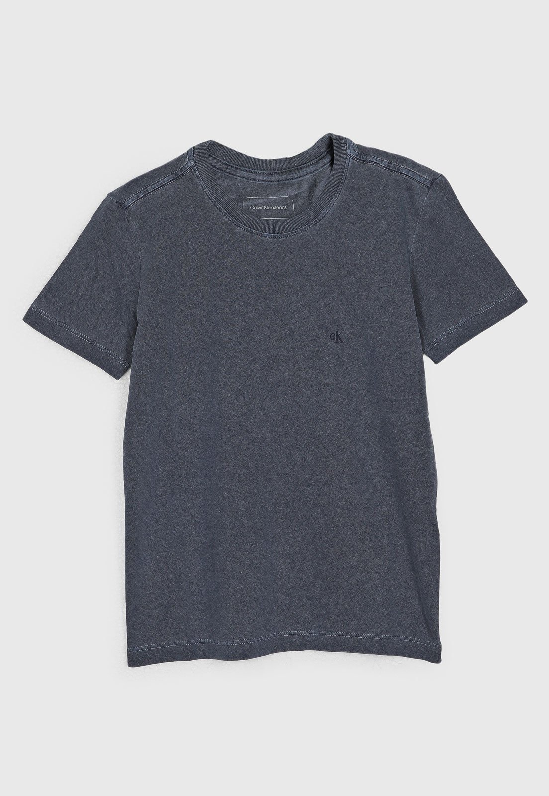 Infantil - Camiseta Calvin Klein Manga Curta Azul