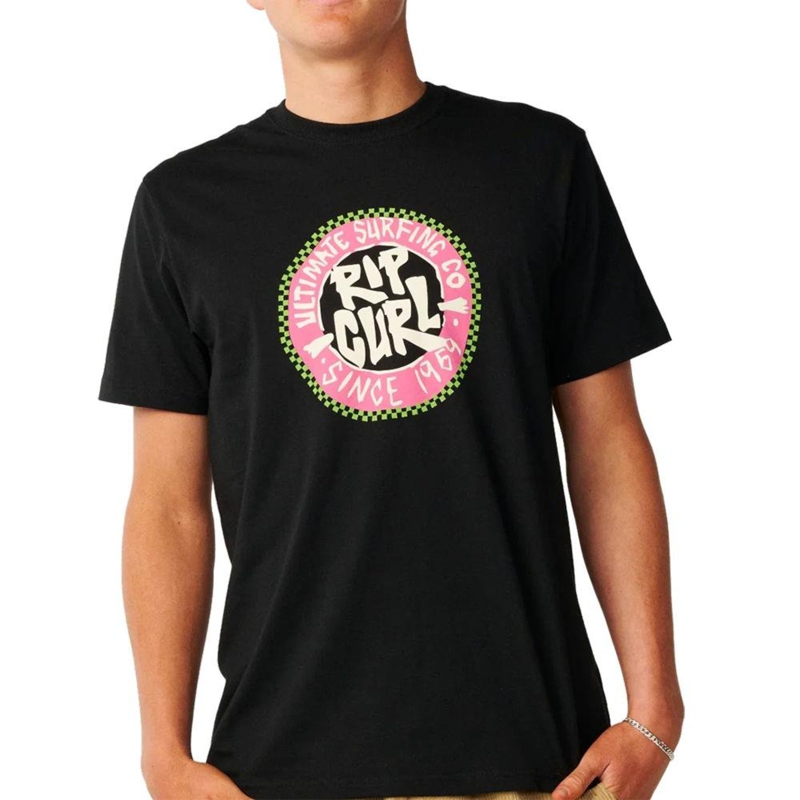 Camiseta Rip Curl Streamline Circle Logo SM27 Preto