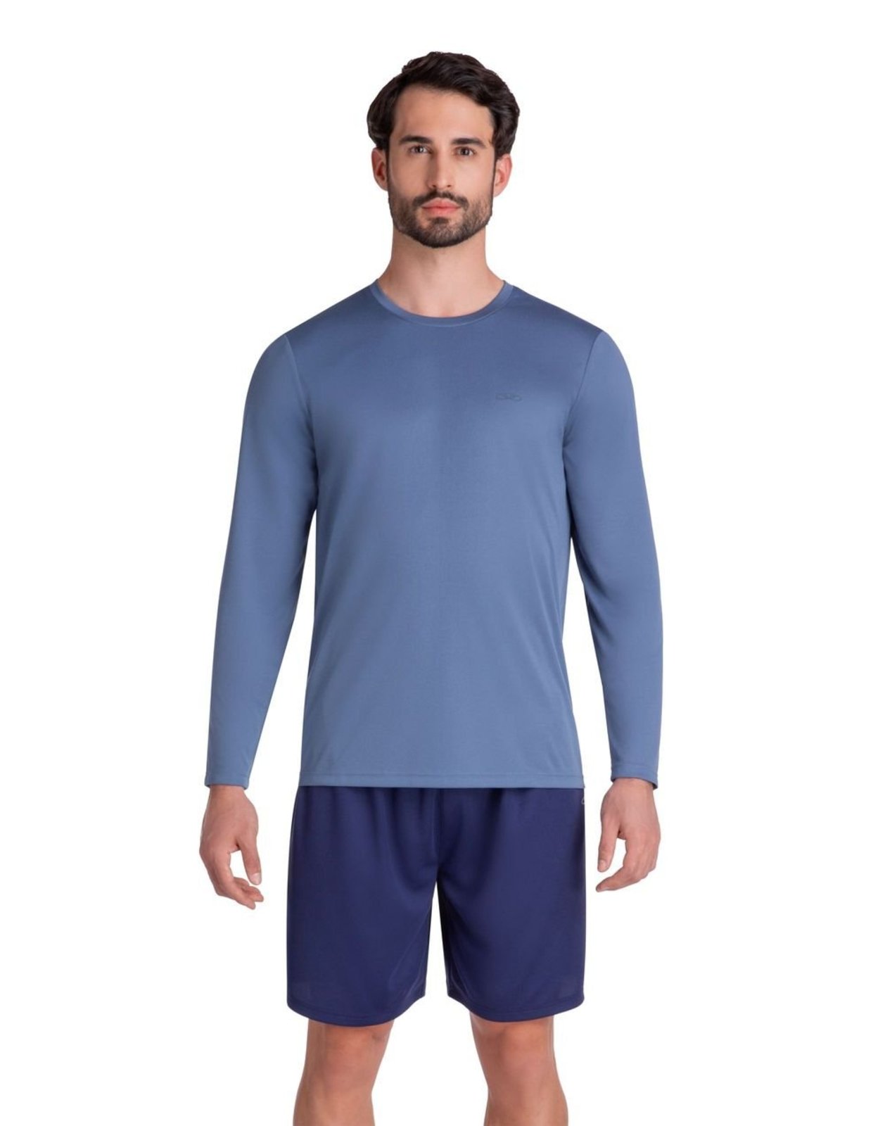 Camiseta Essential Manga Longa Olympikus GG Azul