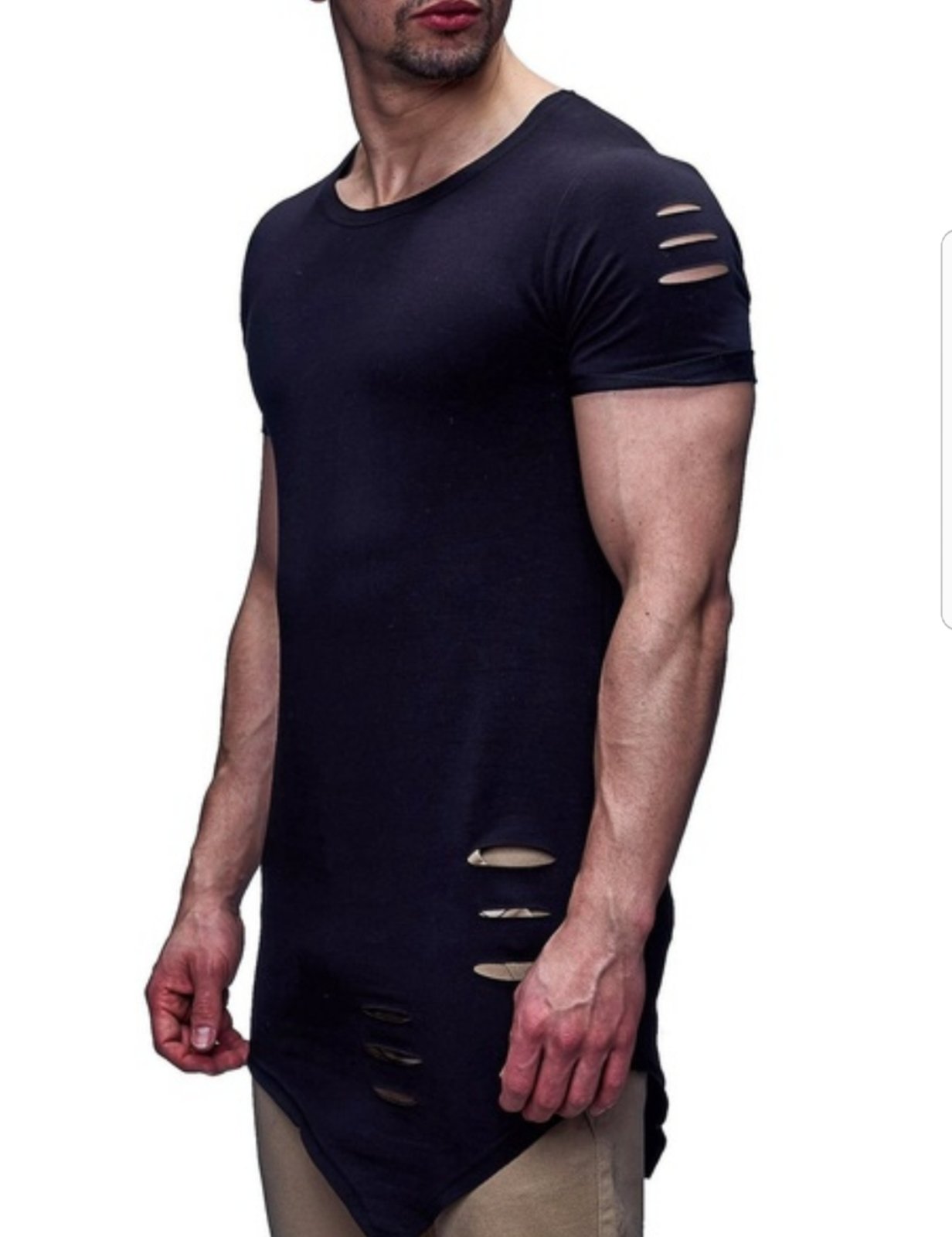 Camiseta longline destroyed Stecchi