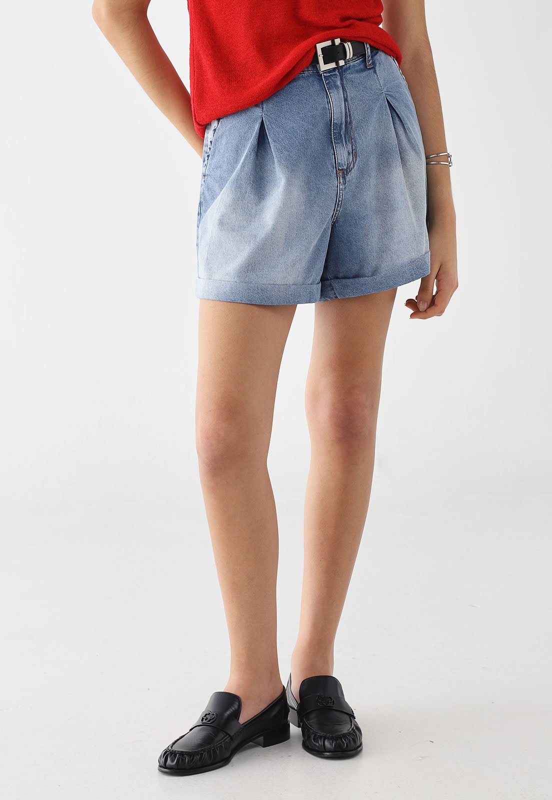 Bermuda Feminina My Favorite High Jeans Azul Claro