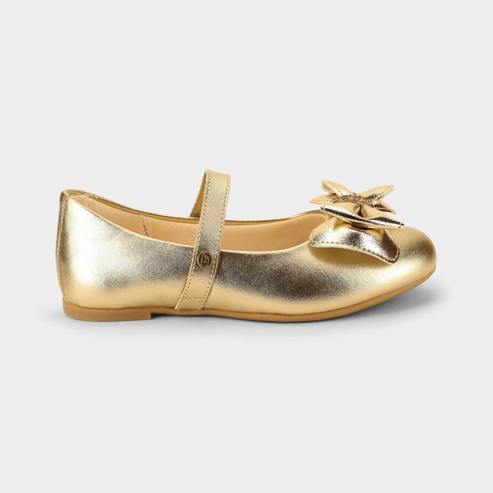 Infantil - Sapatilha Bibi Ballerina Basic Dourada com Laço 1238112 20