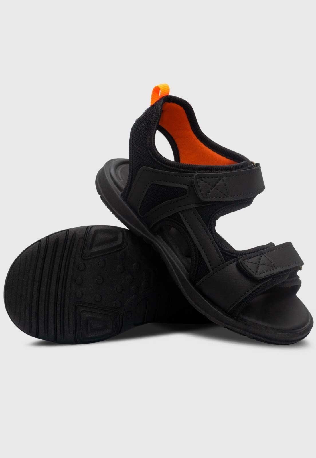 Vista 3 Infantil - Sandália Papete Pópidi Masculino preto Pópidí preto