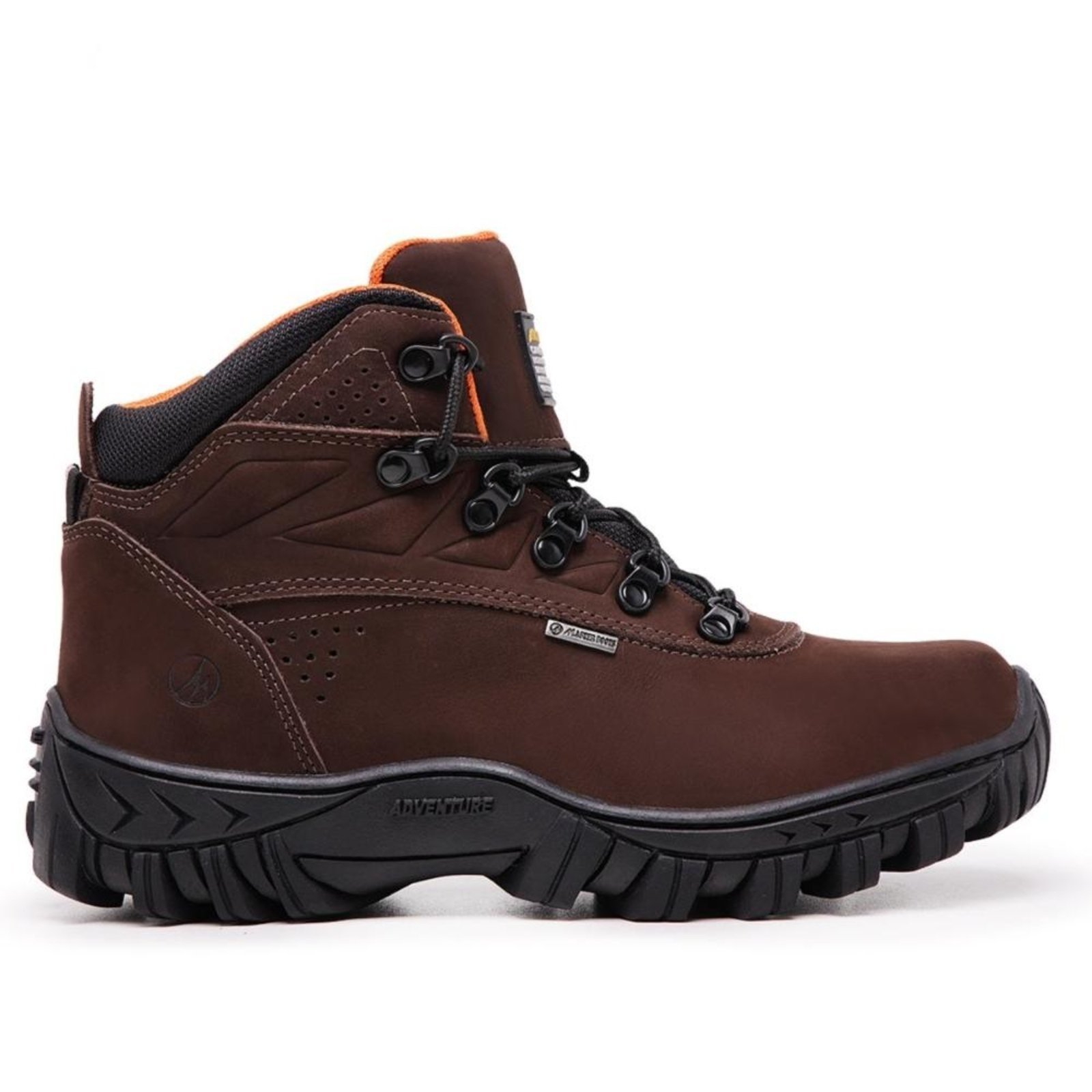 Bota Coturno Couro Aventura Masculino Confortável Resistente Cinza 33 Marrom