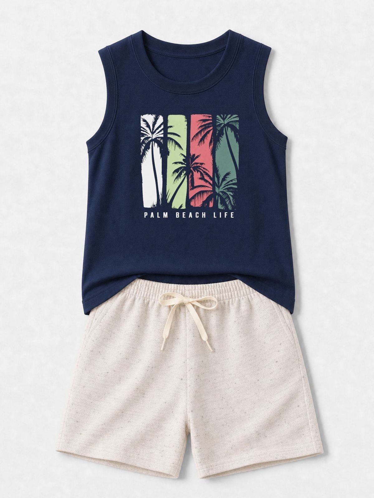 Infantil - Conjunto Masculino Palm Beach Marinho