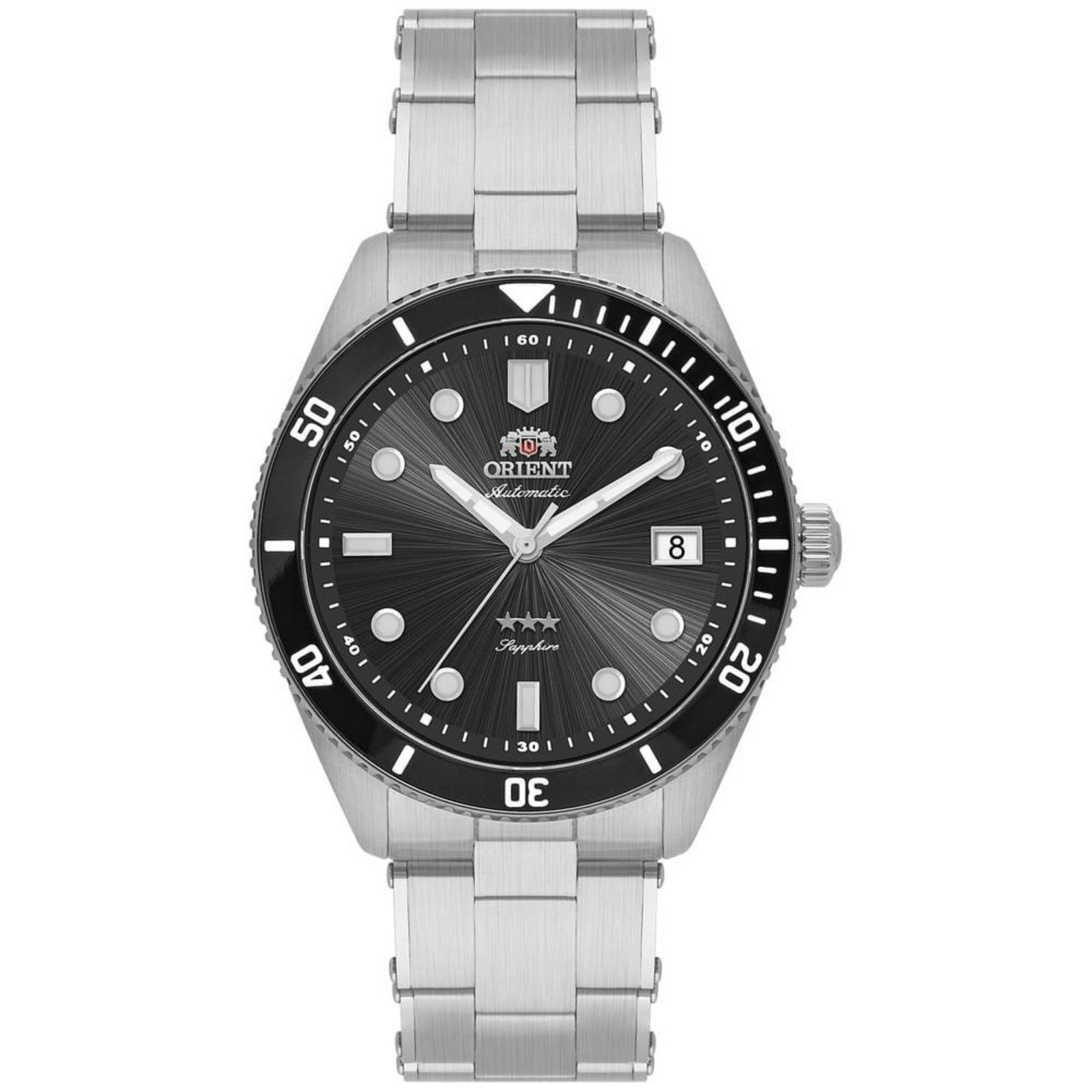 Relógio Masculino Orient 3 Estrela Automático NH3SS016 G1SX Preto Preto