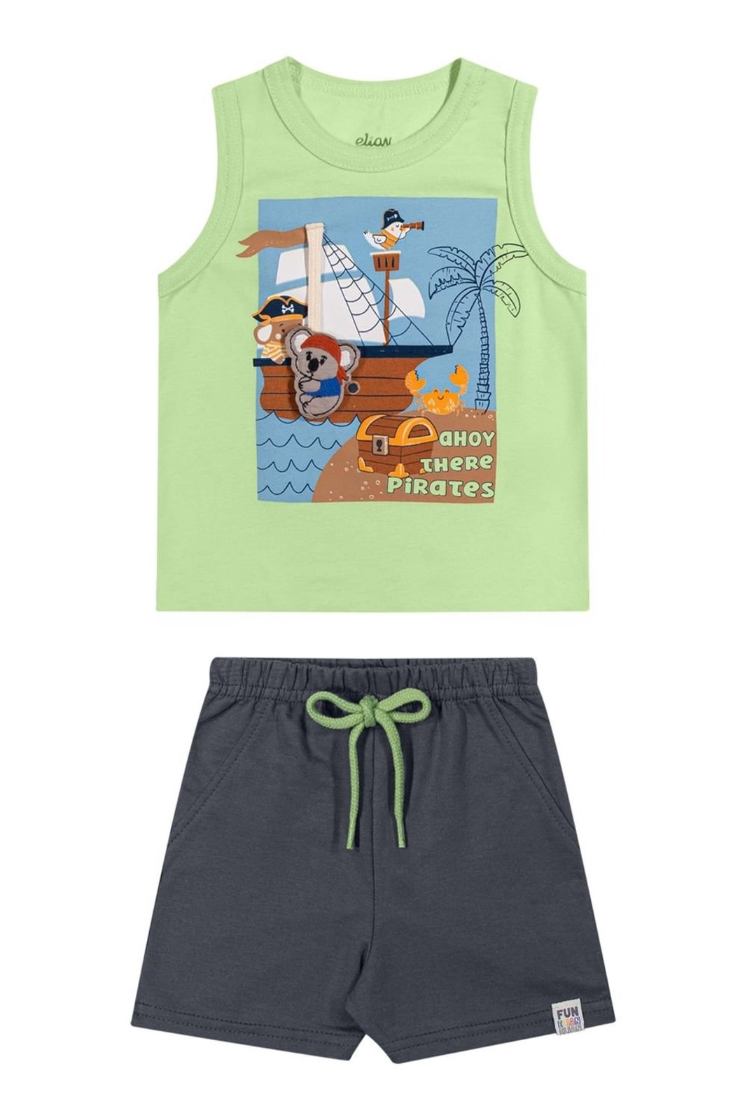 Infantil - Conjunto Menino Pirata Interativo Elian Verde