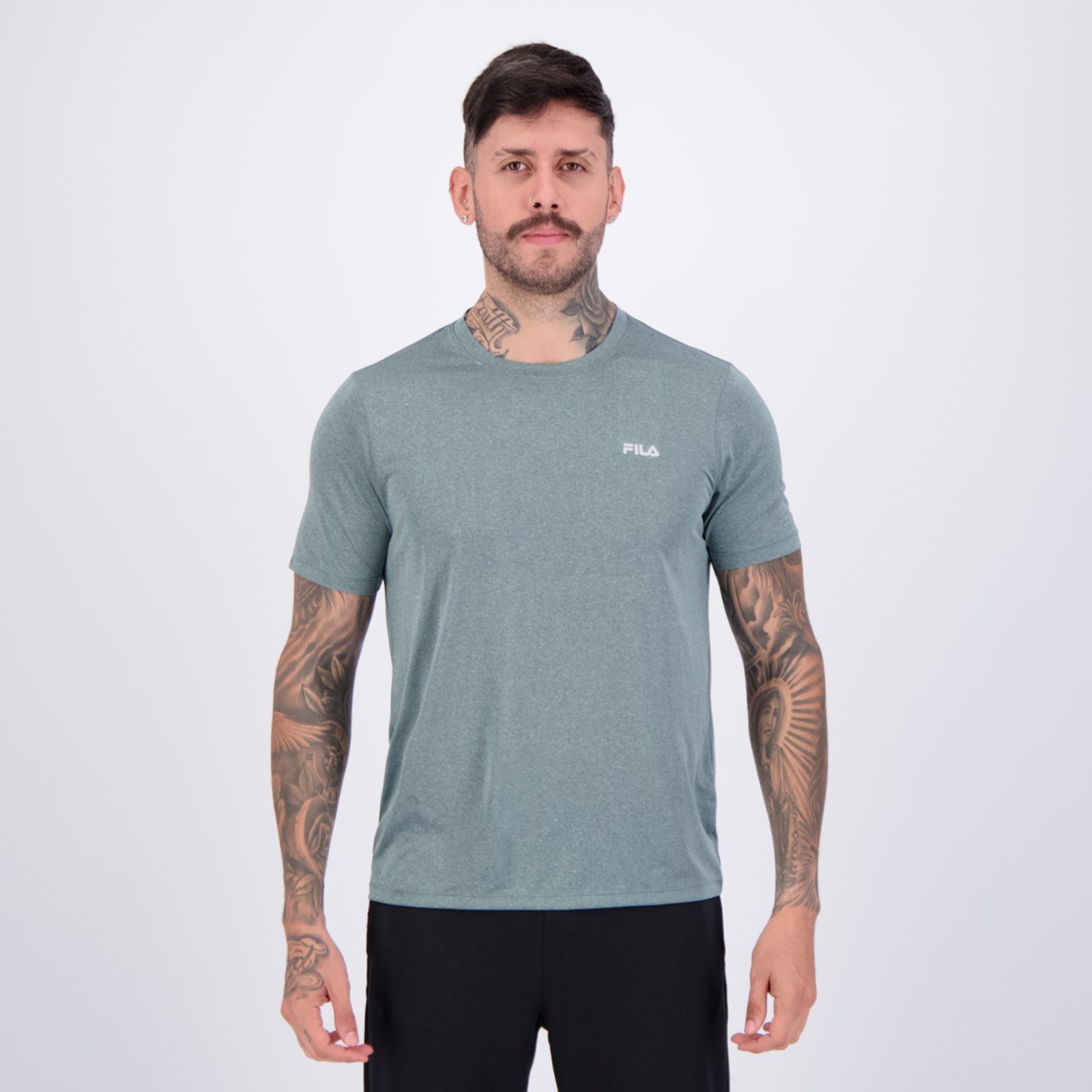 Vista 2 Camiseta Fila Sport Melange II cinza Fila cinza