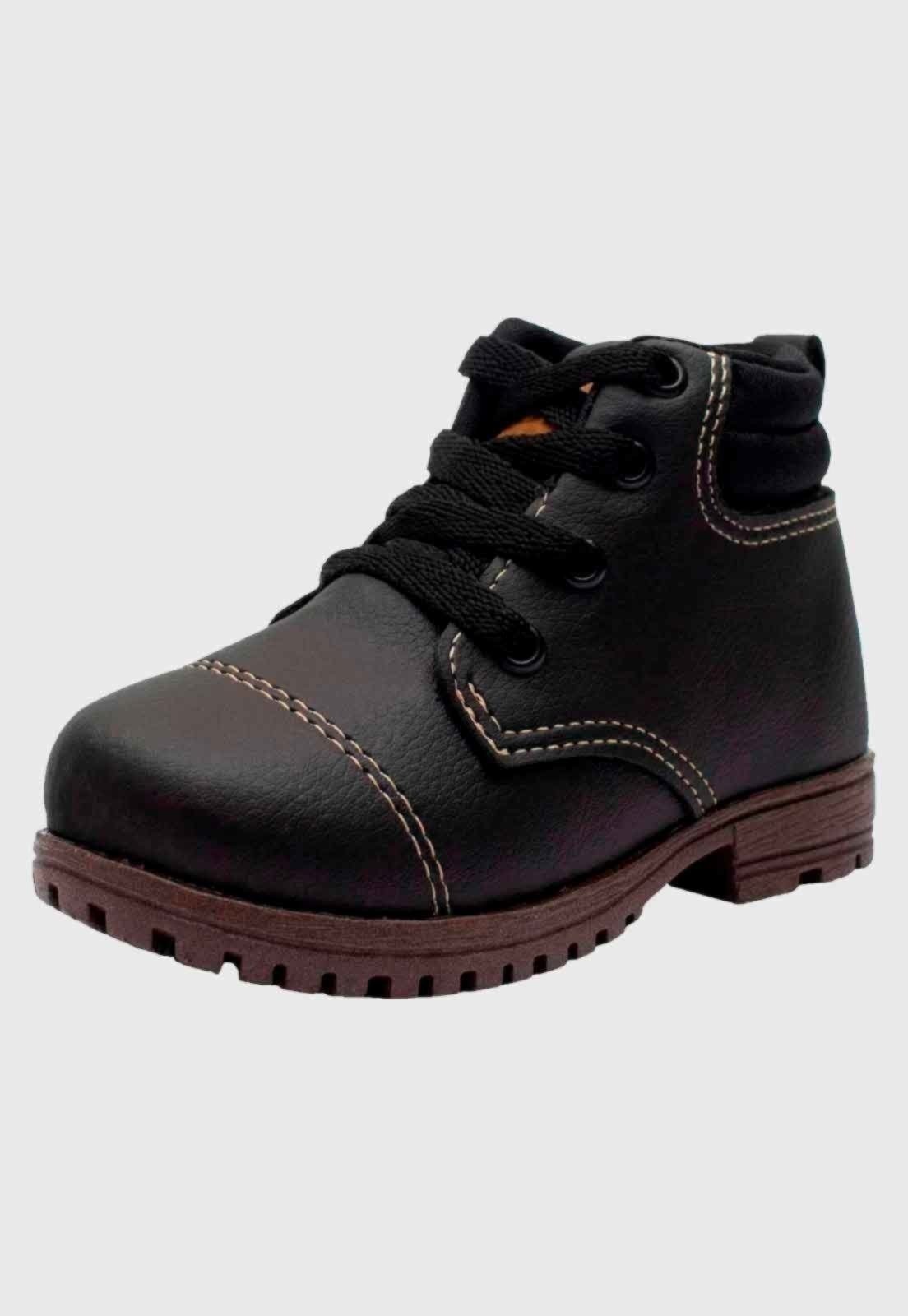 Infantil – Coturno Masculino Popidi Menino Preto