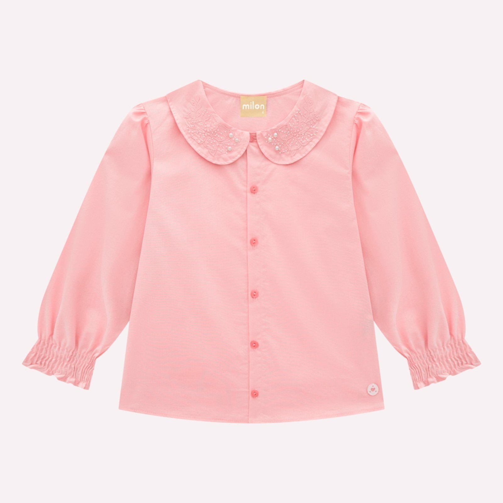 Infantil - Camisa Menina Bordada Milon