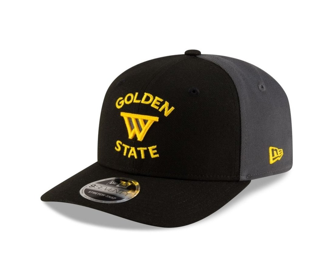 Bone New Era 9SEVENTY Strtch Snap Golden State Warriors NBA Preto