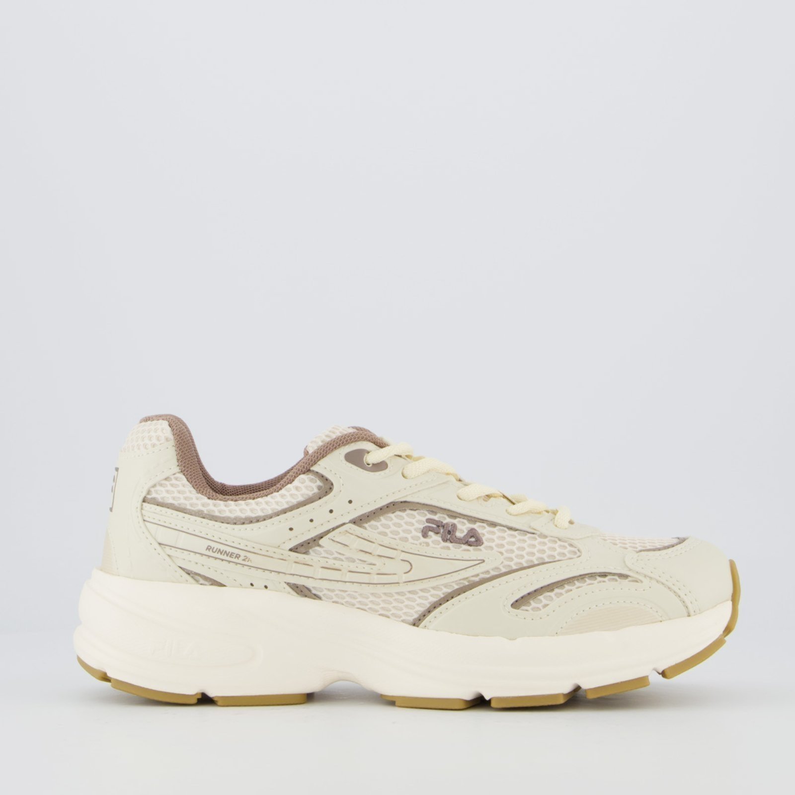 Tênis Fila Runner 2K Feminino Bege e Branco