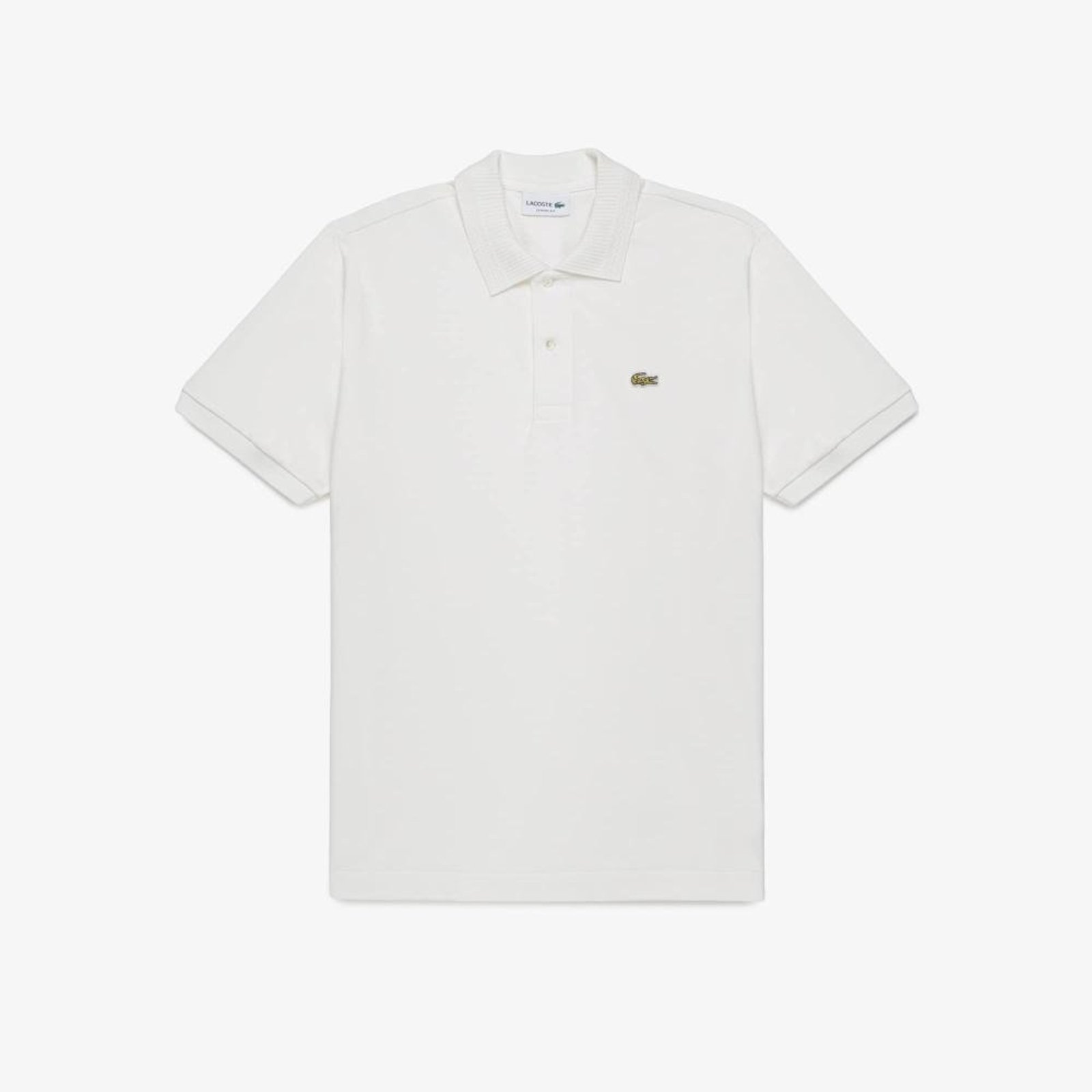 Polo de Mini-Piqué e Linho com Caimento Clássico Branco