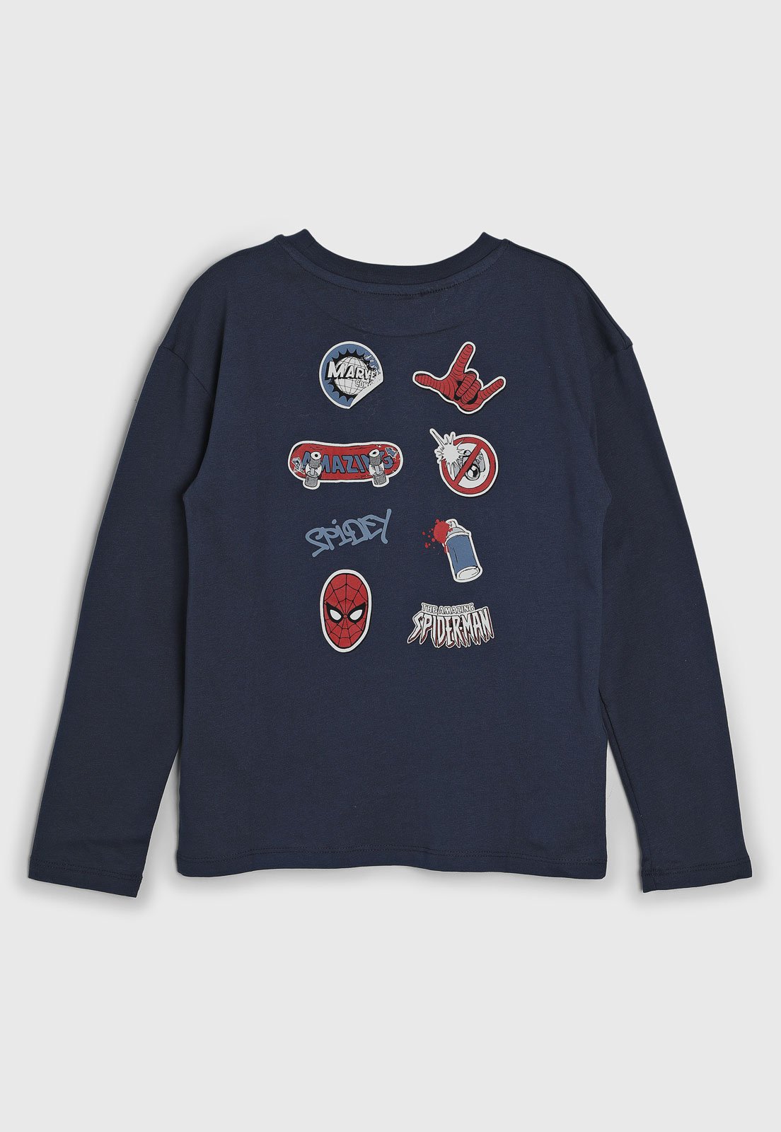 Vista 3 Infantil - Camiseta MANGO Homem-Aranha Mango Kids azul marinho Mango Kids azul marinho