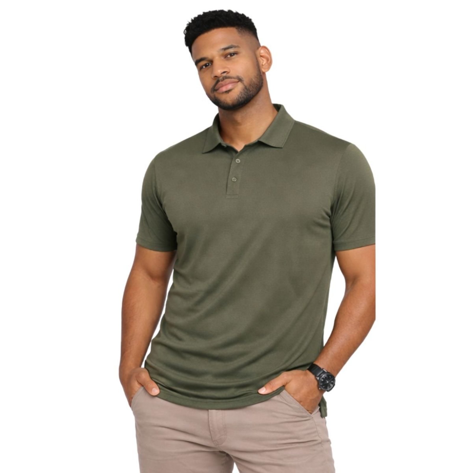 Camisa Polo Masculina Poliamida Elastano Premium Verde