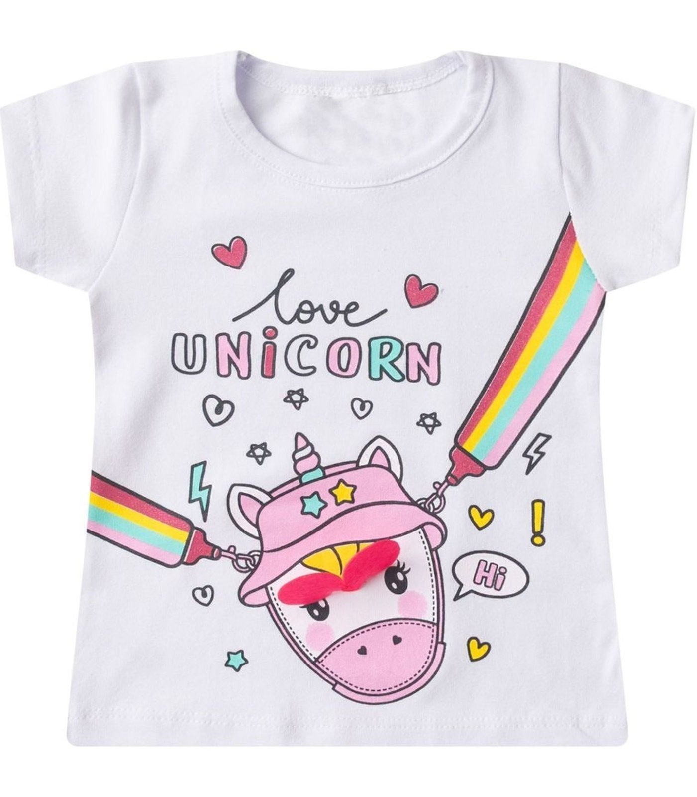 Vista 3 Infantil - Conjunto Menina Curto Interativo Select branco Select branco