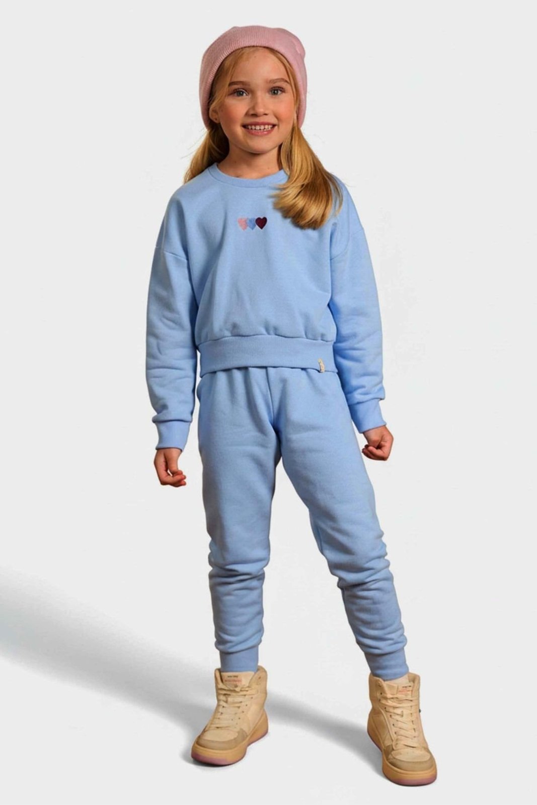 Infantil - Conjunto Menina Moletom Colors Elian Azul