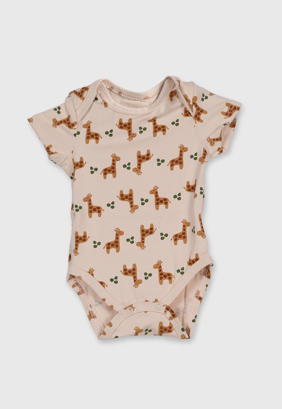 Infantil - Body Kyly Estampa Girafas e Folhagens Bege
