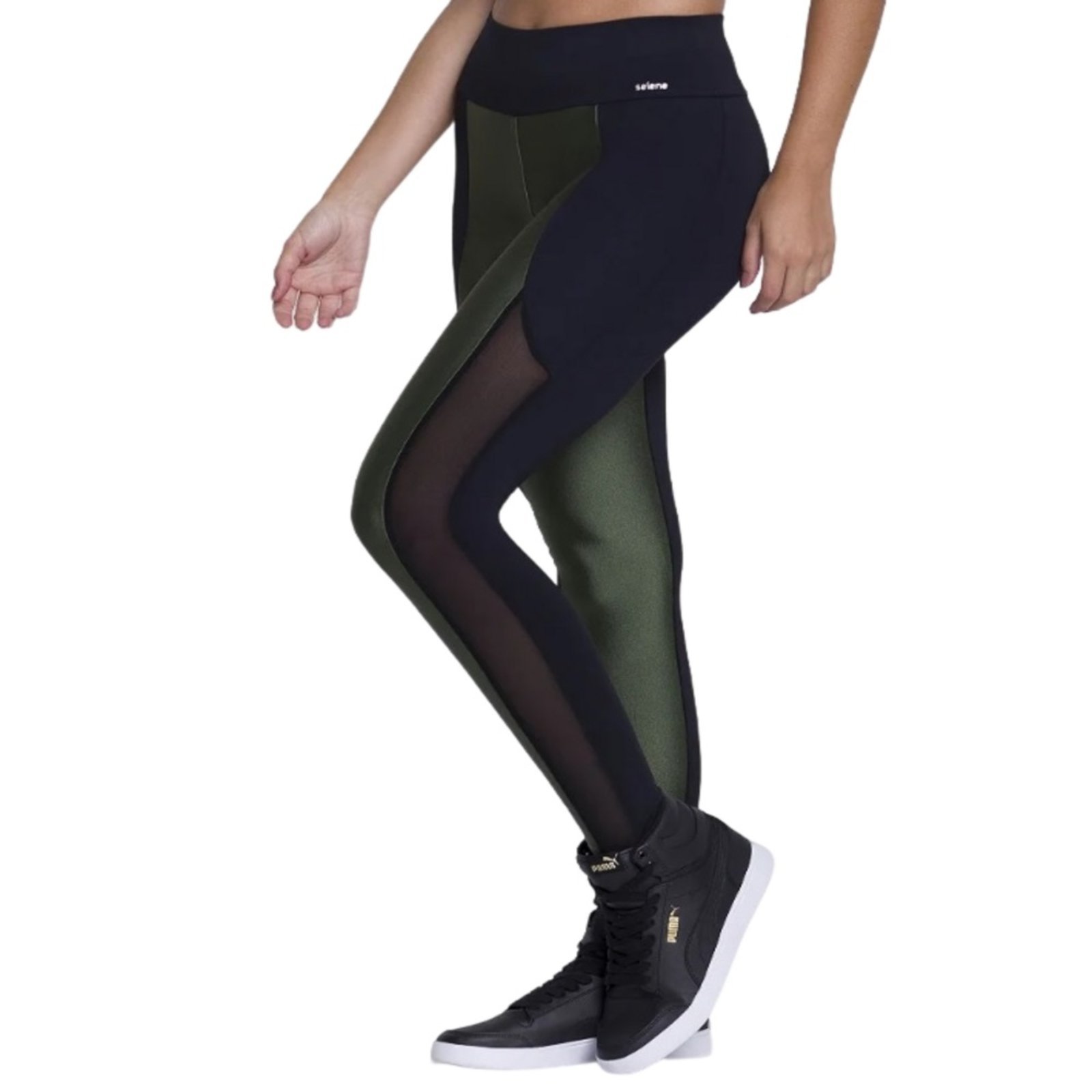 Infantil – Calça legging com recorte Selene – 24611.001 – Verde militar