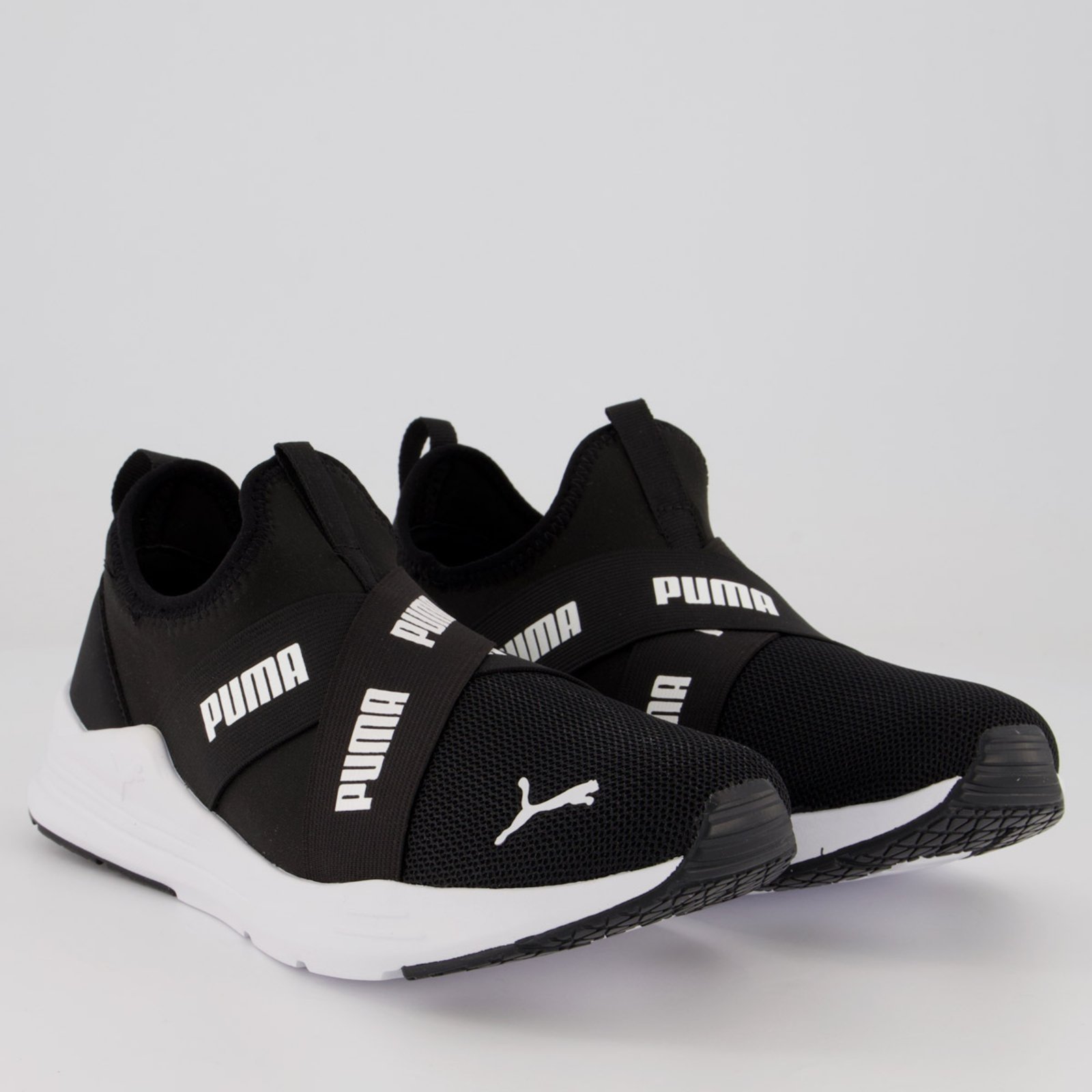Vista 3 Tênis Puma Wired Run Slip On BDP Feminino preto Puma preto