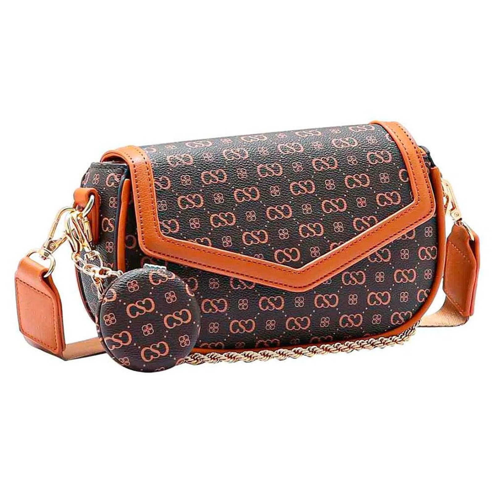 Bolsa Feminina Transversal Chenson Cg85087 1825087 Café