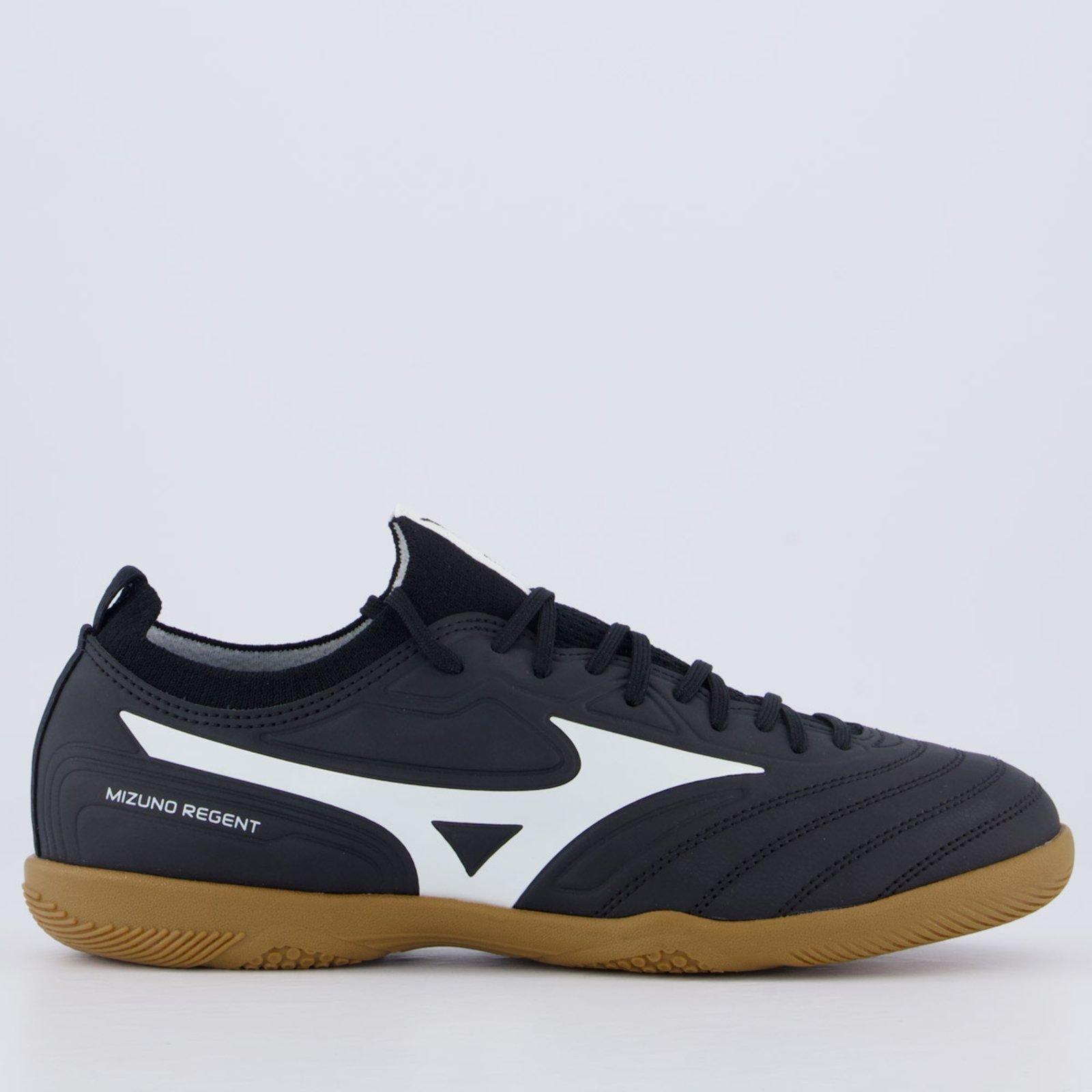 Chuteira Mizuno Regent IN Futsal Preta e Branca