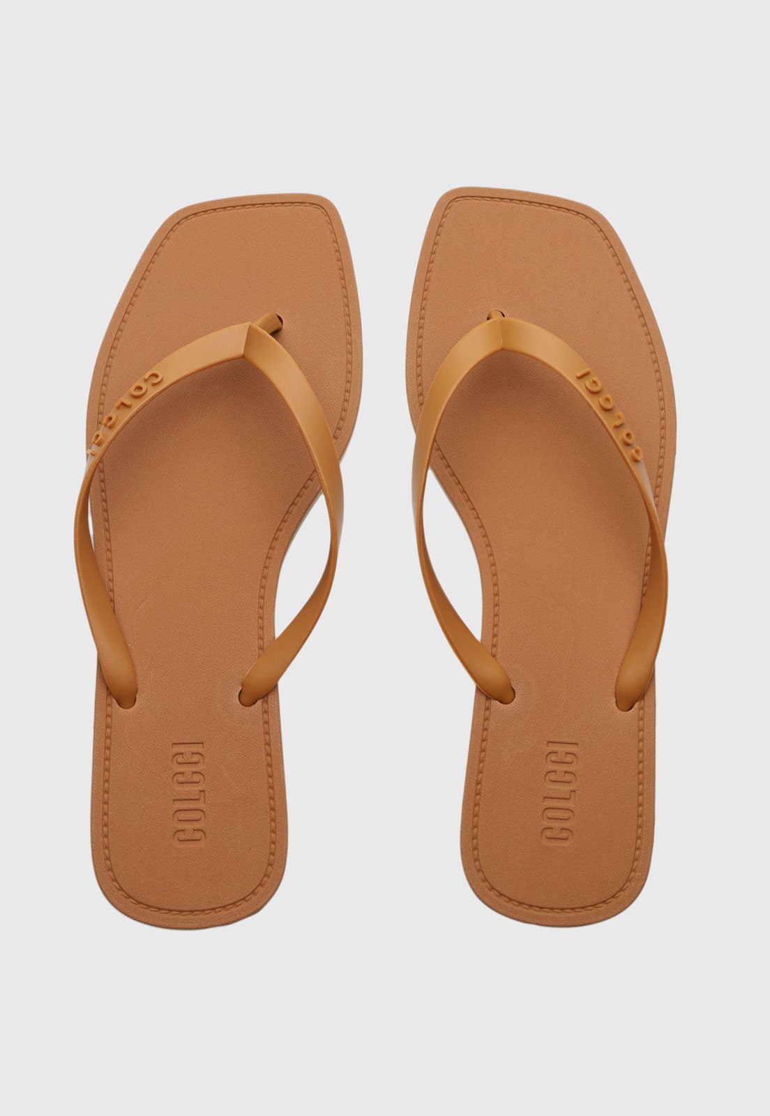 Chinelo Feminino Colcci Ponta Quadrada Caramelo