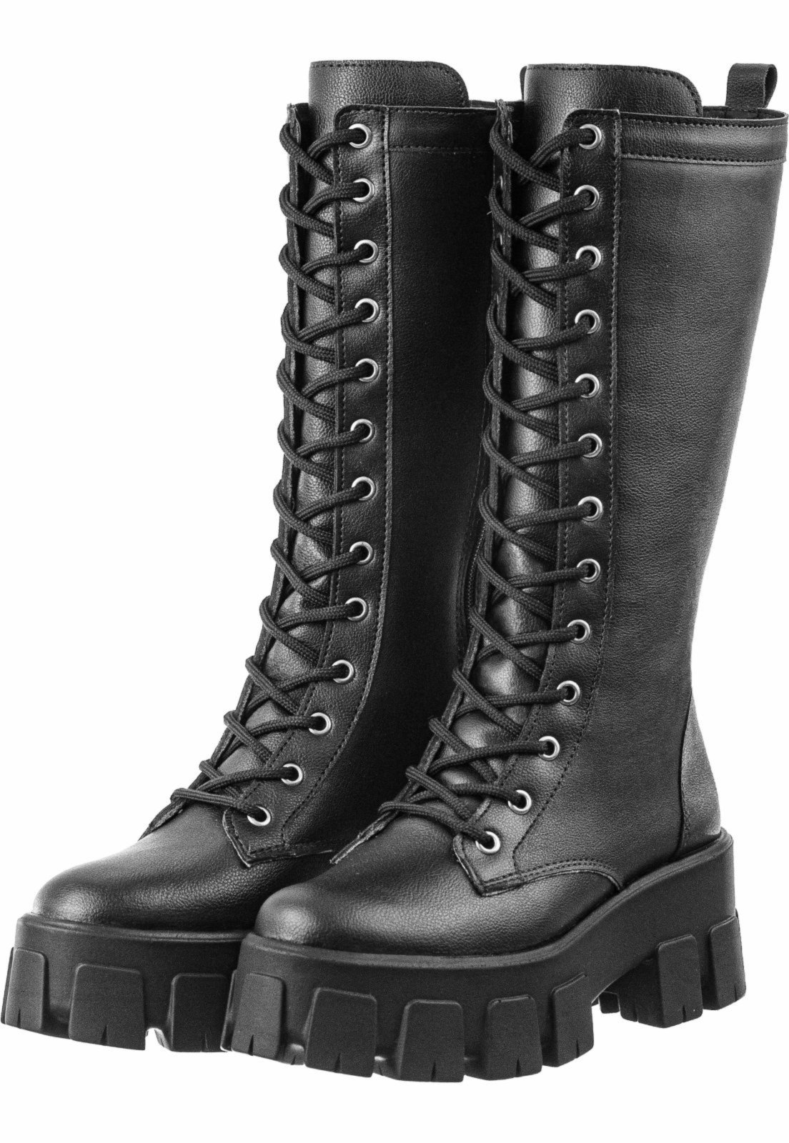 Coturno Gigil Cano Longo Plataforma Napa Preto