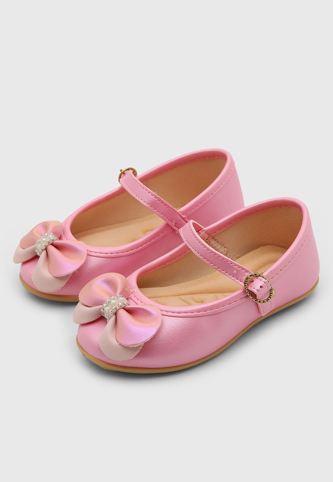 Infantil - Sapatilha Pimpolho Boneca Laço Rosa