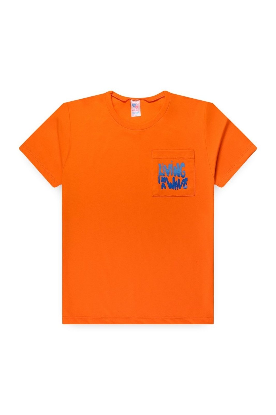 Infantil - Camiseta Meia Malha Juvenil Masculina com Bolso Wave