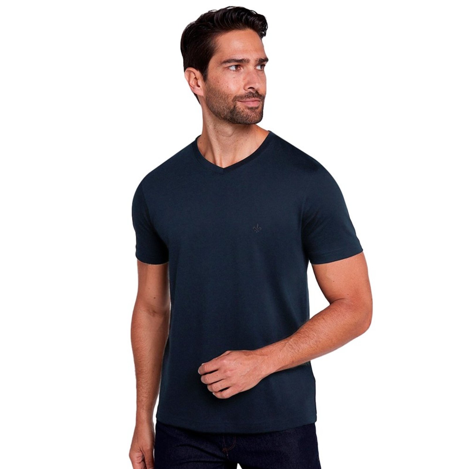 Camiseta Dudalina Essentials V Sport Pr27 Marinho Masculino
