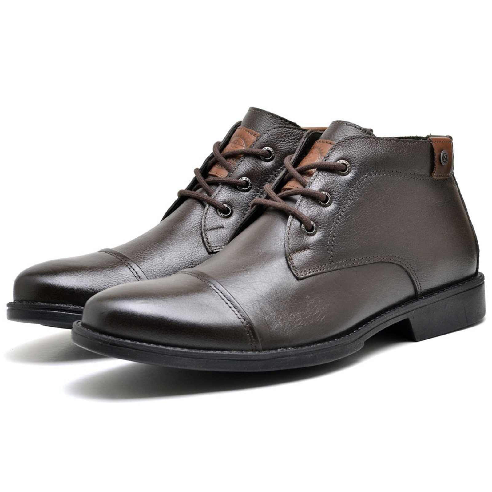 Bota Casual de Couro Masculina , Modelo 8000 Floter Marrom
