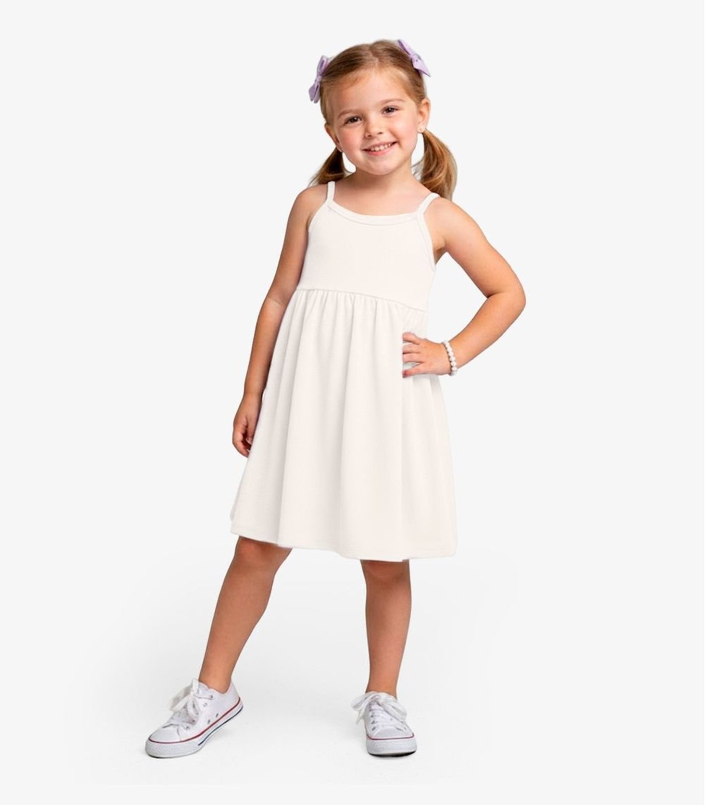 Vista 2 Infantil - Vestido Menina de Alças Select roxo Select roxo