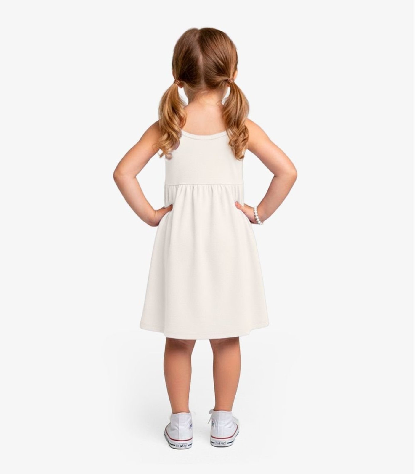 Vista 3 Infantil - Vestido Menina de Alças Select roxo Select roxo