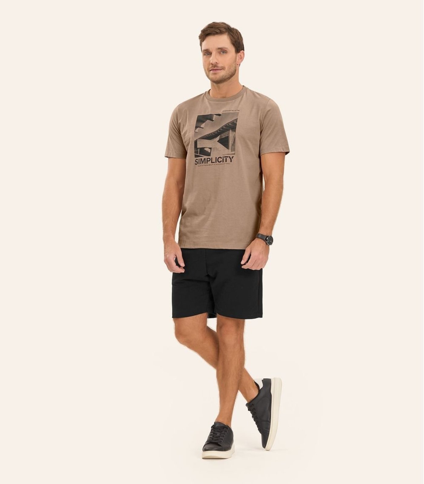 Bermuda Moletom Masculina Diametro Preto