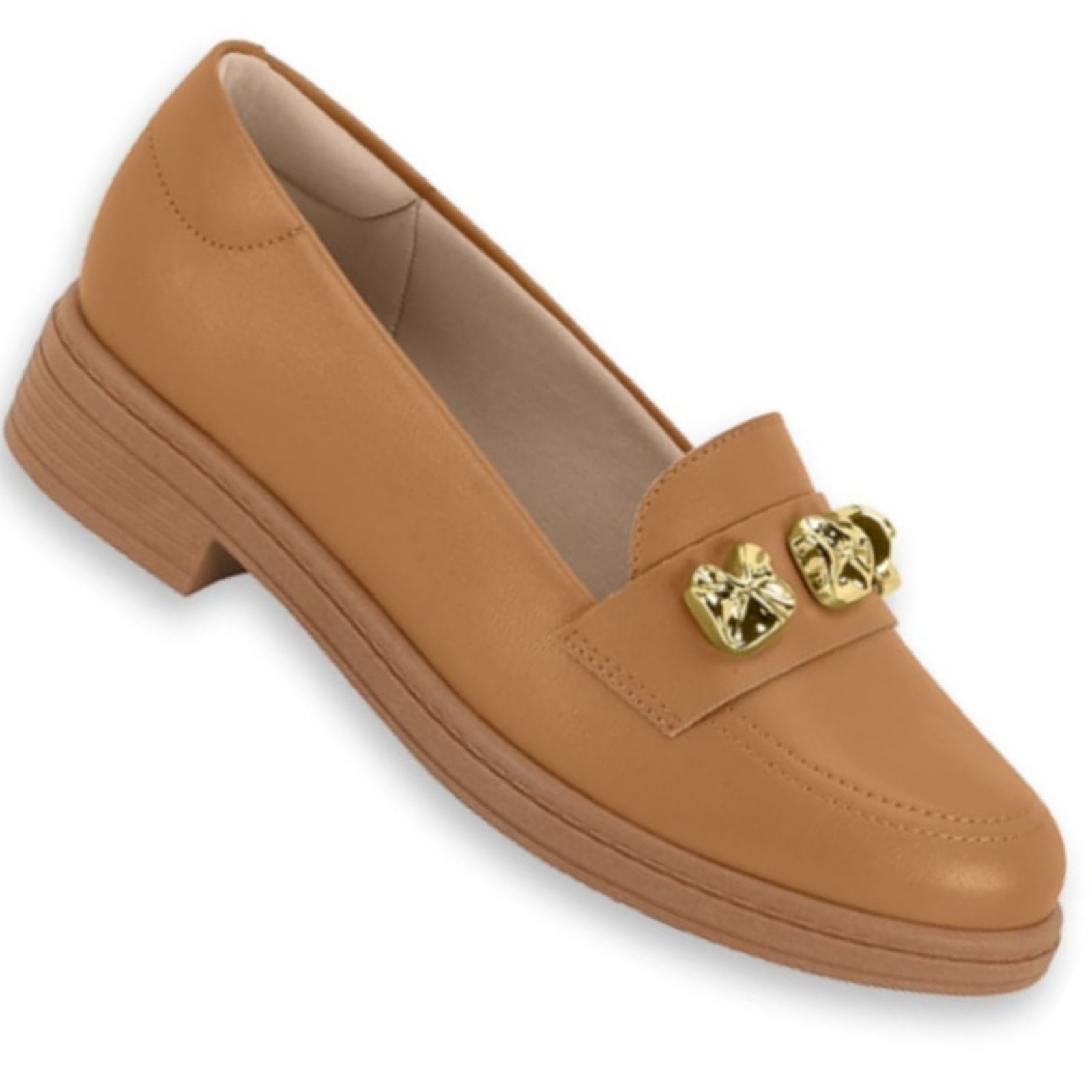 Vista 2 Sapato Mocassim Beira Rio 4312.111 Feminino BR SPORTS amarelo BR SPORTS amarelo