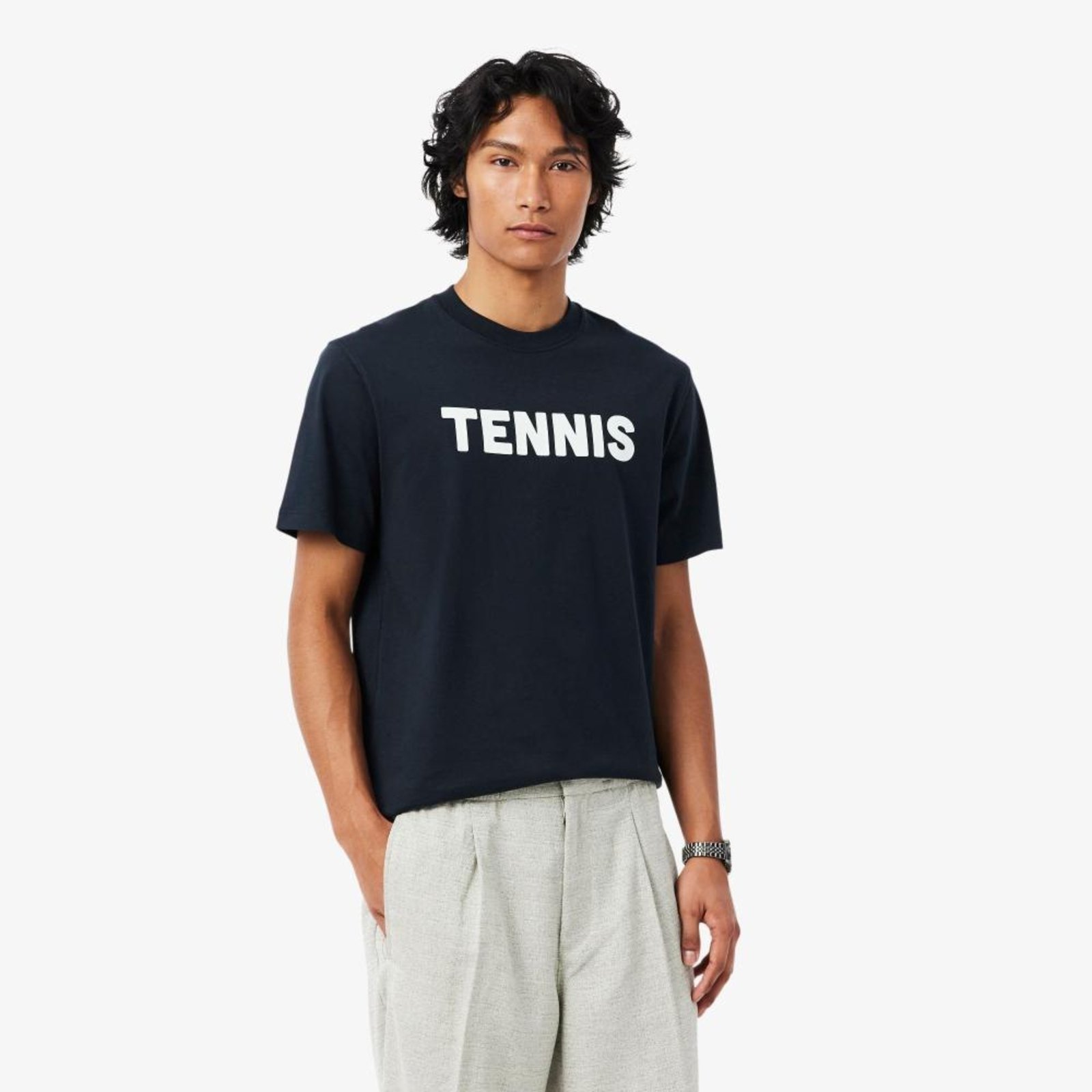 Camiseta de Algodão Estampada Preto