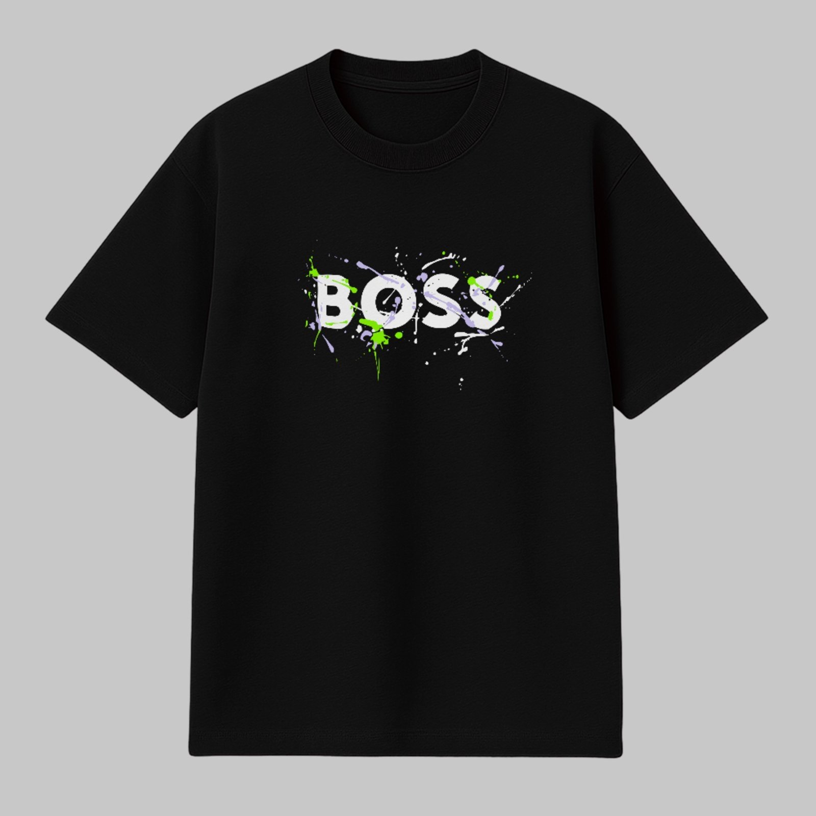 Camiseta Básica Boss Estampa Street Art Grafite Casual Preto