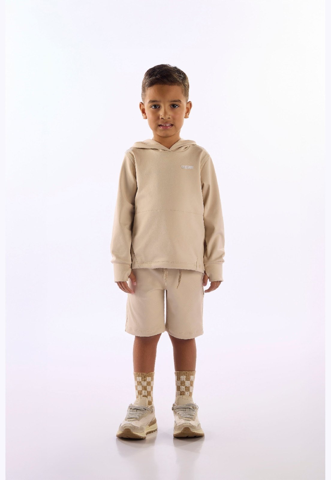 Infantil - Conjunto Blusão Bermuda Up Baby Bege