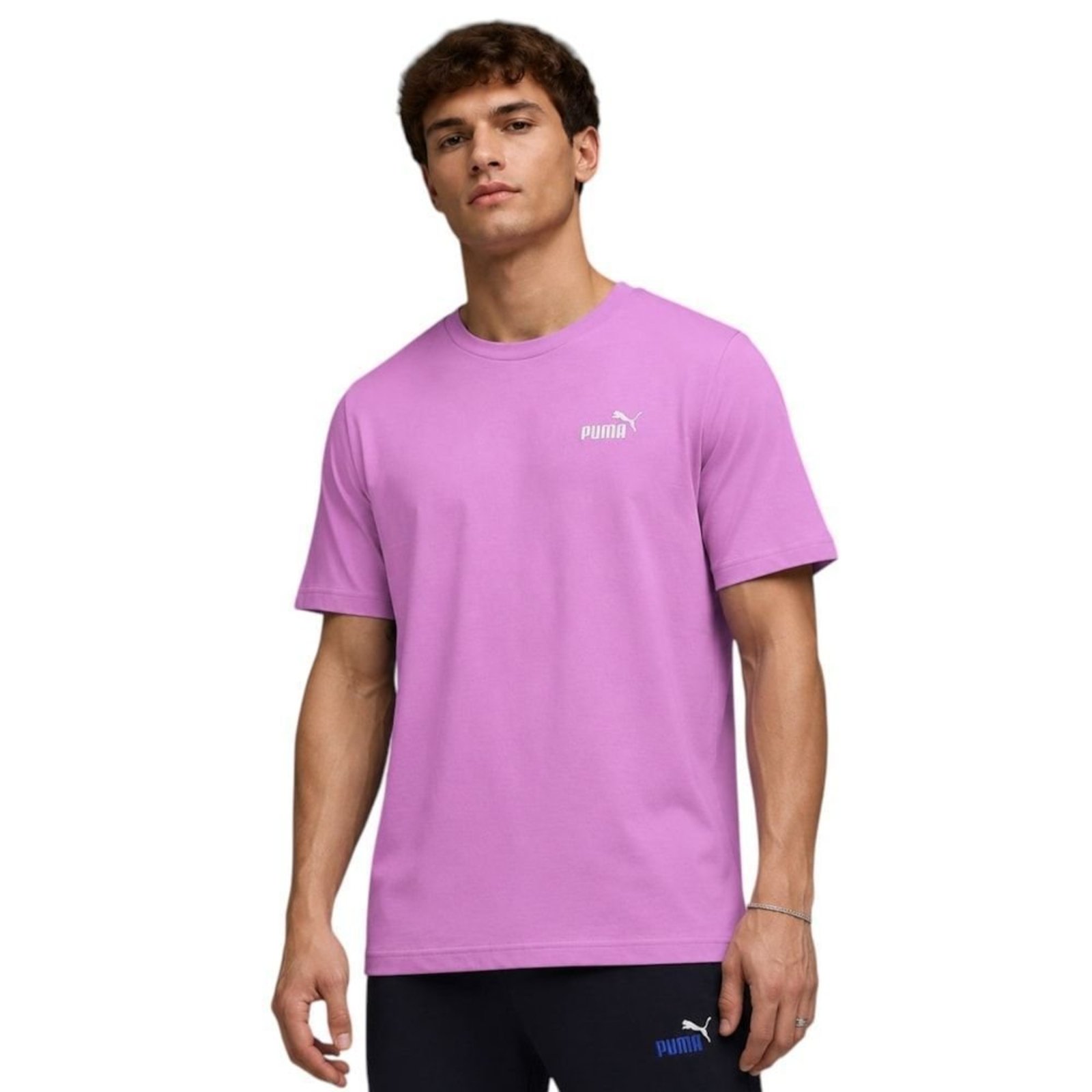 Camiseta Puma Ess Small No. 1 Logo Masculina - Rosa - Puma